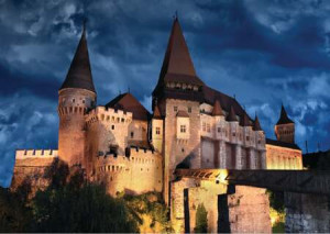 Burg Hunedoara bei Nacht