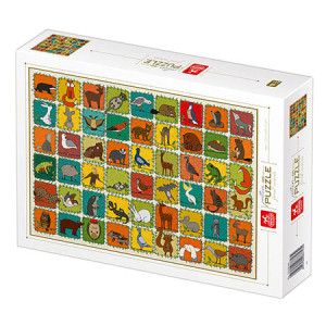 Roovi-Puzzle 1000 Teile: Waldtier Collage