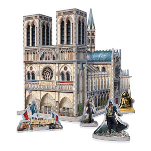 Wrebbit-Puzzle 860 Teile: 3D Puzzle - Assassins Creed - Unity - Notre-Dame