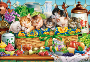 Castorland-Puzzle 1000 Teile: Schlummernde Kätzchen