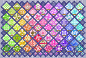 Buntes Quiltmotiv