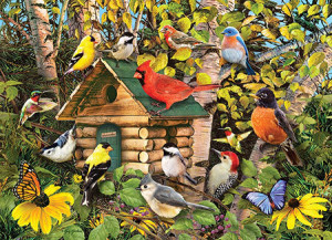 Versammlung am Vogelhäuschen