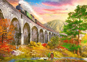 Gibsons-Puzzle 1000 Teile: Überfahrt über das Glenfinnan Viadukt