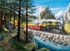 Cobble Hill-Puzzle 1000 Teile: Mit der Dampflok durch die Natur