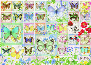 Bunte Schmetterling Collage