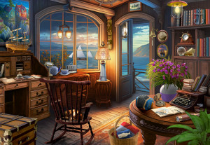 Castorland-Puzzle 1000 Teile: Blick aus dem Ferienhaus