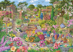 Bunter blühender Garten