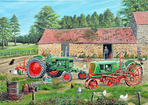 JHG Jigsaws-Puzzle 1000 Teile: Zwei alte Traktoren