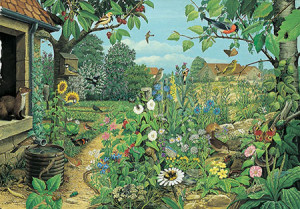 JHG Jigsaws-Puzzle 1000 Teile: Tiere im Garten
