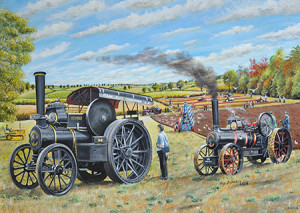 JHG Jigsaws-Puzzle 1000 Teile: Nostagischer Dampfpflug