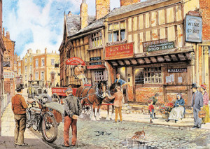 JHG Jigsaws-Puzzle 1000 Teile: Nostalgische Dorfstraße