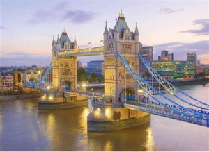 Clementoni-Puzzle 1000 Teile: Die Towerbridge in der Dämmerung