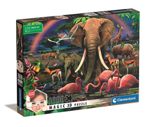 Clementoni-Puzzle 1000 Teile: Magisches Puzzle: Tiere der Savanne