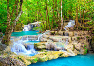 Enjoy Puzzle-Puzzle 1000 Teile: Erawan Waterfalls, Thailand