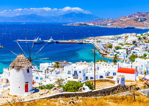 Enjoy Puzzle-Puzzle 1000 Teile: Blick auf die griechische Insel Mykonos