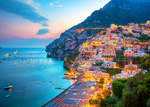 Positano bei Dämmerung