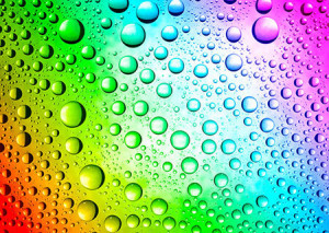 Gradient: Regenbogen-Tropfen