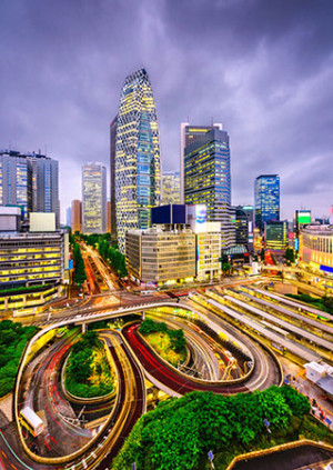 Enjoy Puzzle-Puzzle 1000 Teile: Skyline von Nishi-Shinjuku District, Tokio
