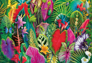 Trefl Puzzle-Puzzle 1500 Teile: Blooming Paradise: Tropisches Grün
