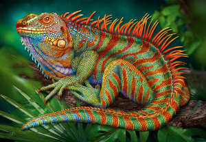 CherryPazzi-Puzzle 500 Teile: Unglaublicher Leguan