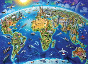 Perre-Puzzle 4000 Teile: Wahrzeichen der Welt