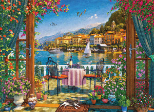 Perre-Puzzle 4000 Teile: Blick auf den Comer See von der Terrasse