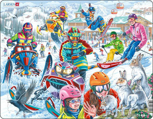 Schneehasen auf der Skipiste