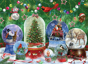 Cobble Hill-Puzzle 500 Teile: Bunte Schneekugeln
