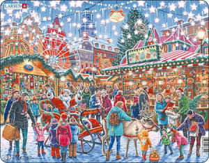 Larsen-Puzzle 140 Teile: Der Weihnachtsmarkt