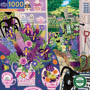 eeBoo-Puzzle 1000 Teile: Küche voller Lavendel