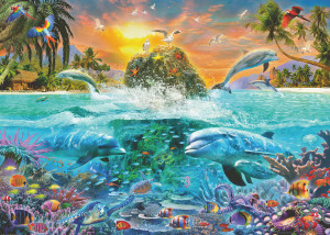 Ravensburger-Puzzle 1000 Teile: Die Unterwasserinsel
