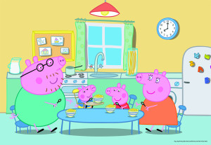Ravensburger-Puzzle 12 Teile: Zuhause bei Peppa