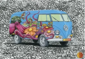 VW Bus aus der Hippie Zeit