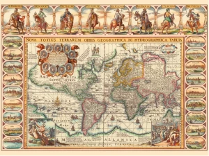 Dinotoys-Puzzle 2000 Teile: Antike Weltkarte