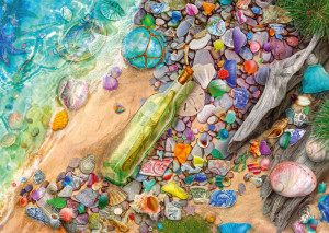 Schmidt-Spiele-Puzzle 1000 Teile: Leuchtendes Strandgut