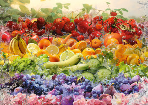 Schmidt-Spiele-Puzzle 1000 Teile: Frucht-Cocktail