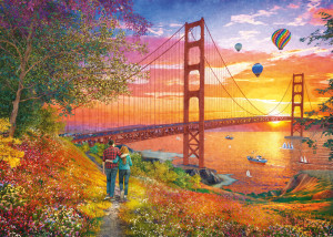 Schmidt-Spiele-Puzzle 2000 Teile: Spaziergang zur Golden Gate Bridge
