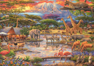 Schmidt-Spiele-Puzzle 500 Teile: Paradies am Kilimandscharo