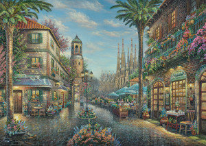 Schmidt-Spiele-Puzzle 1000 Teile: Spanisches Straßencafé
