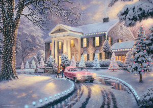 Schmidt-Spiele-Puzzle 1000 Teile: Graceland Christmas, Kinkade