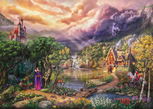 Schmidt-Spiele-Puzzle 1000 Teile: Disney - Snow White and the Queen, Kinkade