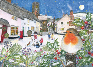 Otter House-Puzzle 1000 Teile: Rotkehlchen im Winter