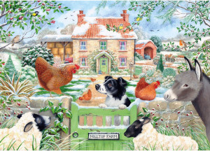 Otter House-Puzzle 1000 Teile: Vergnügte Tiere auf dem Bauernhof