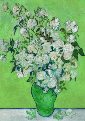 Piatnik-Puzzle 1000 Teile: Vase mit weißen Rosen, van Gogh