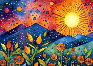 Enjoy Puzzle-Puzzle 1000 Teile: Sonnenuntergang im Regen