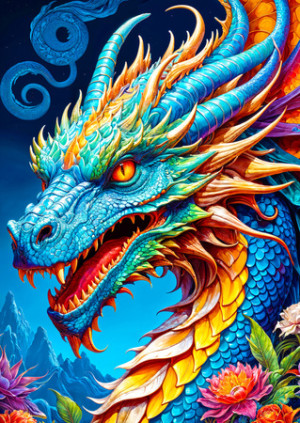 Blauer Drache