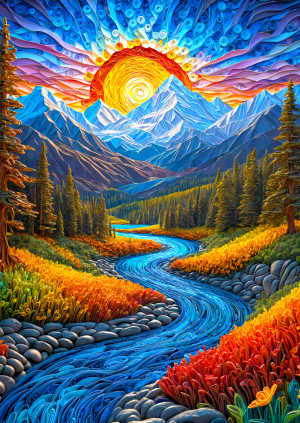 Enjoy Puzzle-Puzzle 1000 Teile: Sonniger Morgen im Tal
