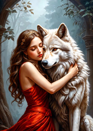 Enjoy Puzzle-Puzzle 1000 Teile: Das Mädchen und der Wolf