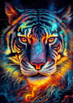 Bunter Tigerblick
