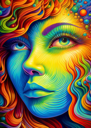 Gemalte Dame